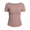 跃牌【倚窗听雨】Athena 兰精莫代尔瑜伽服女一字领裸感运动健身短袖T恤上衣DA110 商品缩略图2