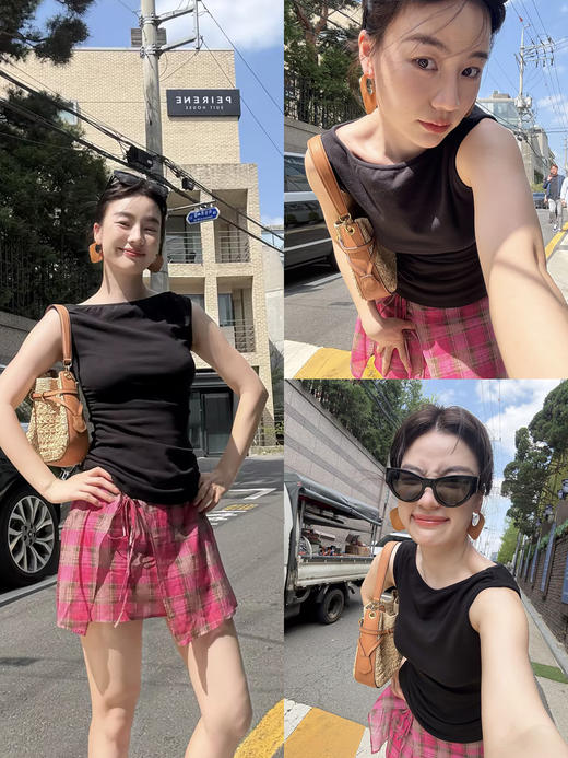 HIDEMI 极简设计感几何流线感菱形镀银百搭大耳环 金色/银色 商品图3