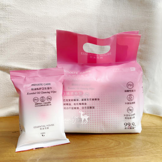 【精油配方 生理期 房事前后 产后护理 出差旅行 免洗抗菌】精油私护卫生湿巾 7片*6包 梵溪花园 商品图0