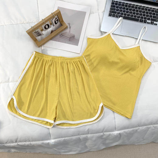 【GZ】无忧购冰丝螺纹吊带短裤套装家居服620（截单后7天发货) 商品图11