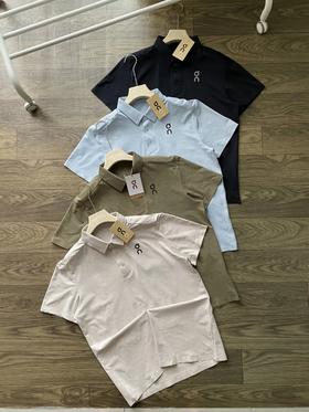 ON男士无缝压胶polo衫翻领短袖