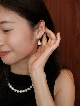 戴妃同款珍珠耳环，经典、优雅又不会过分隆重