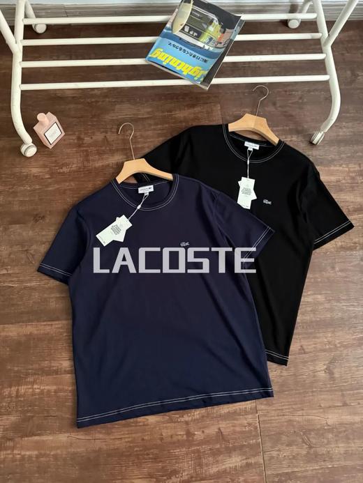 鳄鱼男装25春夏新款休闲简约情侣款正肩T恤 商品图4