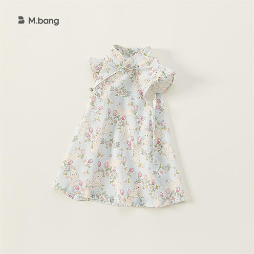 【新中式旗袍裙】宥宝品牌女童旗袍裙 夏季洋气无袖汉服连衣裙 商品图14