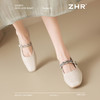 ZHR方头水钻浅口单鞋复古玛丽珍鞋2025新款春季法式平底气质皮鞋 商品缩略图2