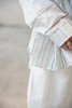 MAKU textiles｜真丝细条纹刺绣上衣衬衫 商品缩略图1