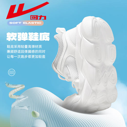 回力女鞋运动鞋2025春季新款休闲鞋小白鞋网面透气轻便跑步男鞋A 商品图1