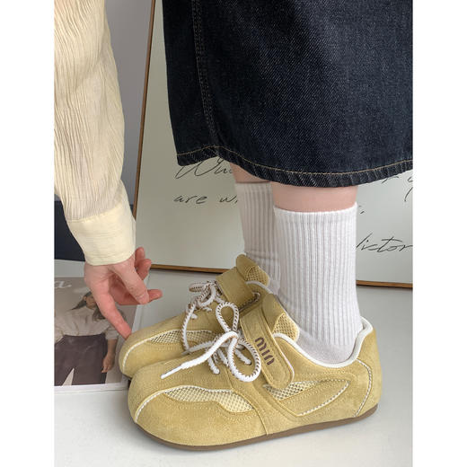 【YW】无忧购韩版复古芭蕾风魔术贴透气网面德训鞋MIS-5110（截单后7天发货) 商品图9