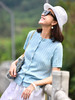PETIT SCHAN小闪 CLO#806 wander intimate friend 挚友 桑蚕丝棉麻竖坑条短袖针织衫 商品缩略图0