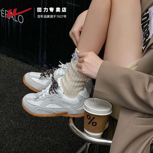 回力女鞋2025新款春季复古休闲运动板鞋芭蕾德训鞋运动小白鞋子女 商品图3
