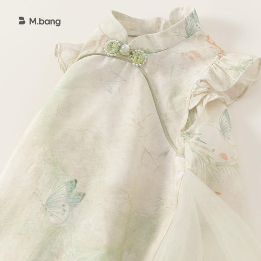 【新中式旗袍裙】宥宝品牌女童旗袍裙 夏季洋气无袖汉服连衣裙 商品图6