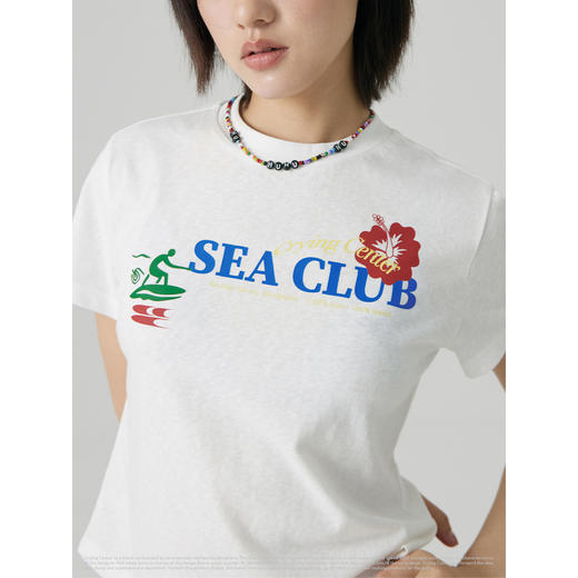 CryingCenter 夏威夷扶桑花短款修身辣妹夏日轻薄竹节棉 哭喊中心 商品图1