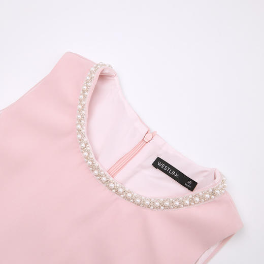 【轻奢钉珠】梦幻小香风背心裙女夏季千金风收腰连衣裙V1150662 商品图5