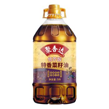 聚香达 【保真菜籽油】食用油 物理压榨 非转基因 低芥酸特香菜籽油5L /粮油调味 /食用油 /菜籽油 商品图0