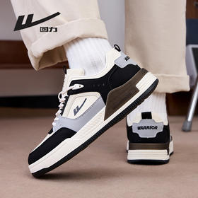 回力黑白板鞋男款秋冬季加绒款休闲百搭鞋子学生时尚运动低帮男鞋