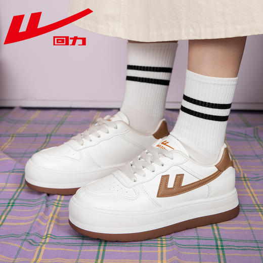 回力女鞋板鞋2025春季新款复古百搭小众休闲厚底潮流厚底圆头板鞋 商品图0