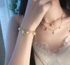D050631双层链条设计花卉四叶草树脂双层手链 商品缩略图3