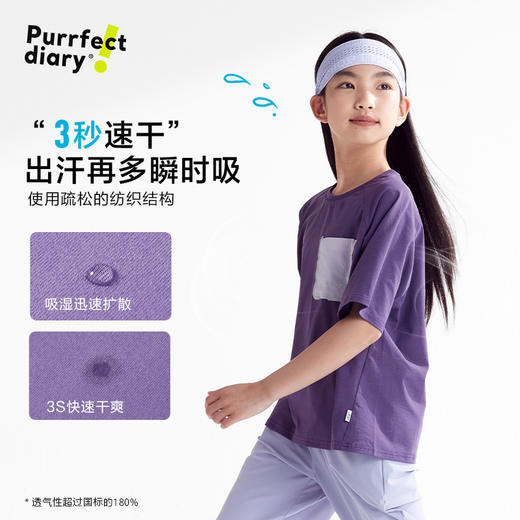 fx-【宣纸速干】咕噜日记童装儿童圆领T恤男女童25夏季透气短袖上衣PXT2545 商品图2