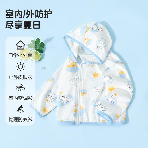 【印花连帽夹克，时尚洋气】夏款儿童外套 男女童印花连帽夹克 洋气外穿儿童开衫 印花外套上衣-QQ 商品图2