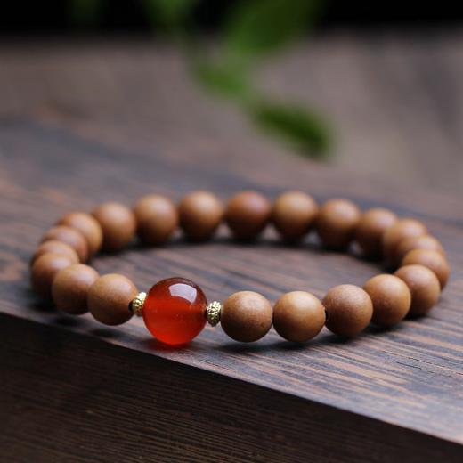 六鑫珠宝 8mm芭比檀香木单圈手串 古风文艺文玩 商品图2