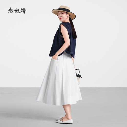 【商场同款】CNS5577 “ 白色半裙”  素雅轻盈 纯净褶皱半裙 商品图8