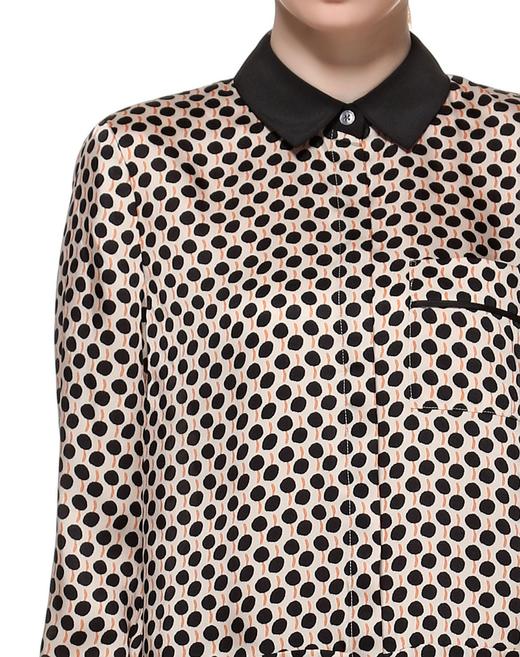 EQ:IQ  黑/卡其色印花潮流个性长袖连衣裙 商品图4