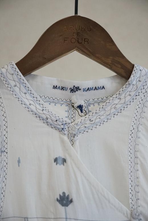 MAKU textiles｜丝棉​​叠盖襟片刺绣连衣裙 商品图13