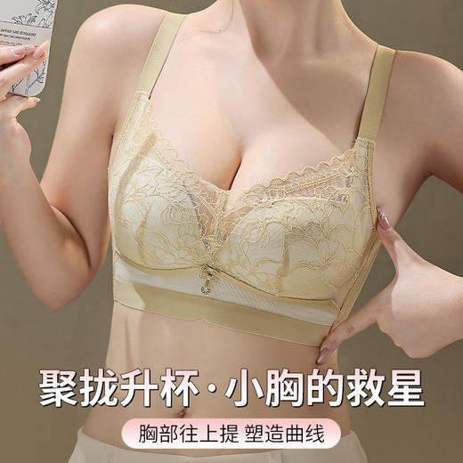 【演绎性感❗无钢圈调整型聚拢内衣】小胸的救星，聚拢升杯塑造曲线，Q弹滑滑杯莫代尔里料，聚拢内衣不空杯防下垂性感文胸 商品图1