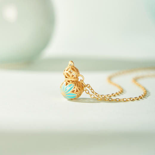 大英博物馆 东方梦境系列 玲珑福禄项链 蓝色 商品图2