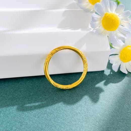 【限时克减150元】足金999.9 #招财纳福 #祈福 古法实心固口吉祥平安祥云纹圈戒（面宽约1.7-2.1mm）(AIGFJZ00282)预售产品下单后不退款不退货不换货不补差价 商品图3