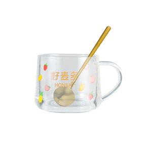 【麦麦SY粉丝专属赠品】网红玻璃杯勺套装350ml
