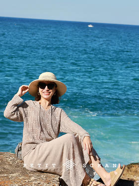 PETIT SCHAN小闪 CLO#803 Shadow Game 光影游戏 亚麻棉镂空针织罩衫