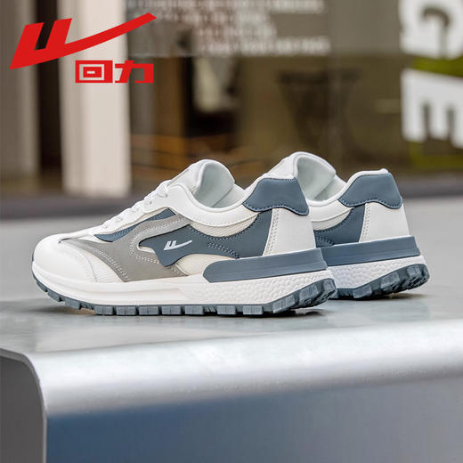 回力男鞋2025年春季新款休闲鞋潮流百搭透气阿甘鞋网面跑步运动鞋 商品图2