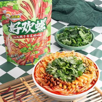 好欢螺油泼辣子香菜螺蛳粉265g广西柳州特产宵夜速食米粉酸辣螺狮粉 /粮油调味 /方便食品 /螺蛳粉 商品图2