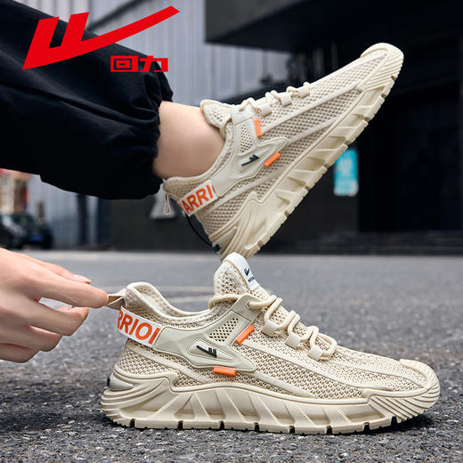 回力男鞋2025新款透气网鞋软底轻便男士鞋子休闲镂空网面运动鞋A 商品图2