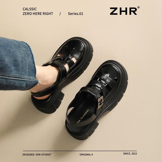 ZHR厚底凉鞋女2025新款夏季叠穿显高显瘦沙滩鞋韩版ins罗马凉鞋女 商品图7