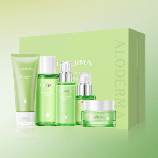 【买就送芦荟水300ml】瑷露德玛芦荟水漾润肌礼盒（洁+水+乳+霜+精华液）全套护理 · 不挑肤质 · 深度润肤 商品图5