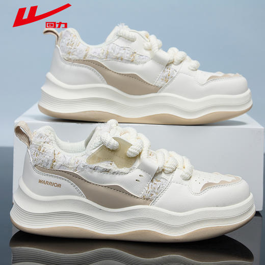 回力小白鞋女款春季新款透气休闲运动鞋女鞋时尚百搭防滑厚底板鞋 商品图4