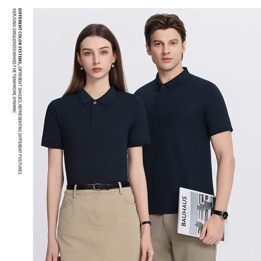 【热销2件99元】司纤2025年Sorona索罗娜凉感男女同款POLO 吸汗排气轻盈不粘身 商品图3