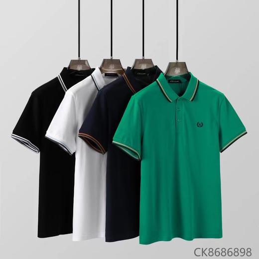 纯棉POLO衫男夏季薄款透气排汗半袖宽松休闲翻领短袖T恤  XLM-CK8686898* 商品图0