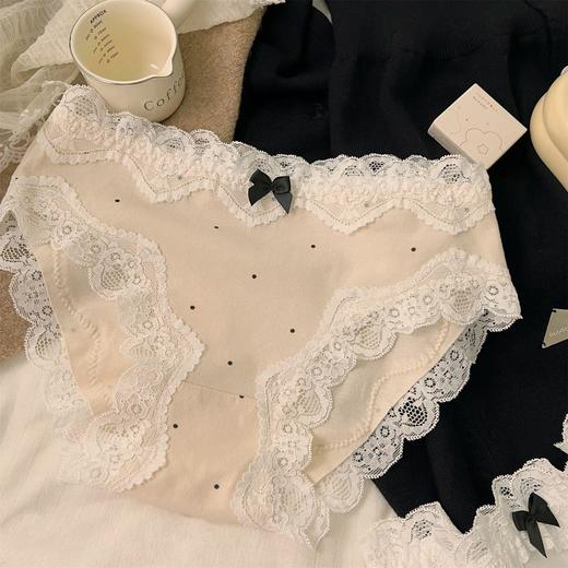 【百分棉~甜美复古💖舒适满分！拍1发3！】女生必备蕾丝花边纯棉内裤✨透气柔软，做你的贴心小秘密！女生甜美少女复古蕾丝花边 舒适A类纯棉透气全棉裆内裤  商品图7