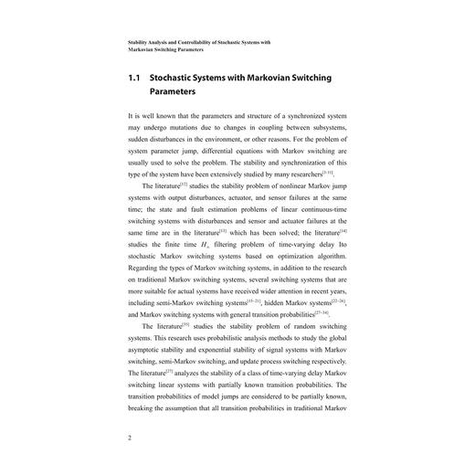 Markov切换随机系统的稳定性分析及控制/吴征天/张新/江保平著/浙江大学出版社 商品图2