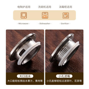 青苹果耐热玻璃水壶1.95升 围炉煮茶茶水分离冷水壶 大容量凉水壶  /厨具 /水具 /凉水壶/凉水壶套装 商品图5