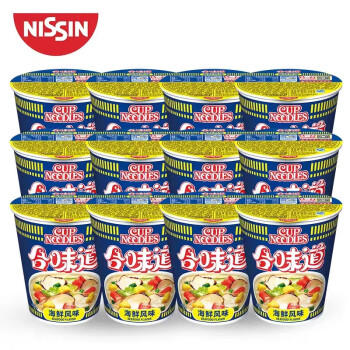 日清食品（NISSIN）日清合味道 海鲜风味方便面  桶装速食代餐泡面 76g*12杯 整箱装  /粮油调味 /方便食品 /方便面 商品图1