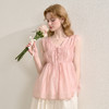 【天丝】温柔缩褶波纹肌理感衬衫女夏季娃娃款V领衬衣V0051045 商品缩略图3