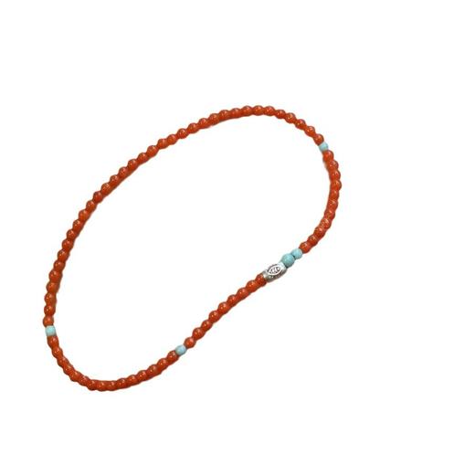 六鑫珠宝 天然南红极细小米珠2mm手串 柿子红国风 商品图4