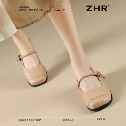 ZHR则则单鞋韩系不规则拼接方头淑女百搭时尚凉鞋气质通勤ins女鞋 商品图8