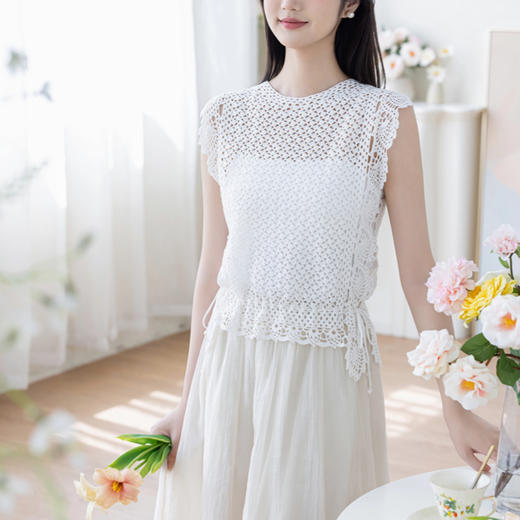 苏苏姐家碧玉背心手工diy钩针棉线蕾丝线上衣短袖毛线团材料包 商品图4