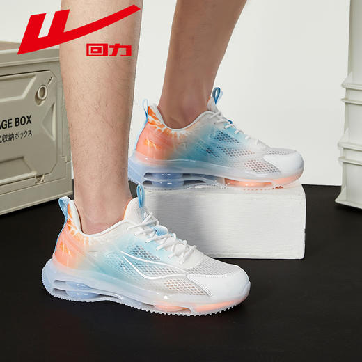 回力男鞋2025春季新款透气网面气垫鞋软弹透气舒适轻便休闲跑步鞋 商品图1