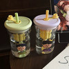 高颜值小花少女水杯带滤网高硼硅玻璃杯耐高温女生办公泡茶吸管杯 茶水分离 伴手礼小礼品 商品缩略图4